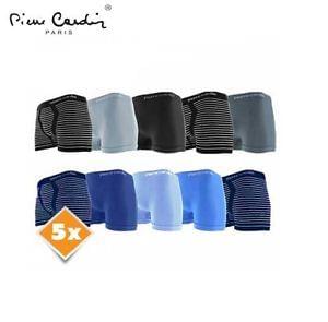 New Mens Pierre Cardin Paris Stripe Underwear Seamless Boxers Pack of 5 Save £5