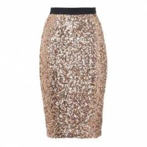 Christmas Party Dress: French Connection Gold Sparkle Pencil Skirt