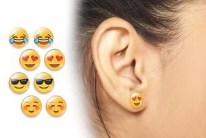 How cool are these? Set of 4 EMOJI earrings!!