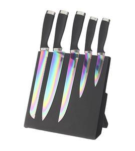 Discount 5 Piece Rainbow Knives With Magnetic Block Save £25 @ Studio