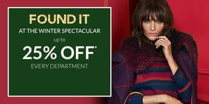 Debenhams Winter Spectacular Sale (25% off + 10% off with voucher)