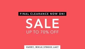 Miss Selfridge - up to 70% off in the Final Clearance