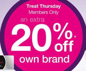 Treat Thursday today at Superdrug! Get 20% off!!