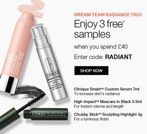 Free Clinique "DREAM TEAM RADIANCE TRIO" samples