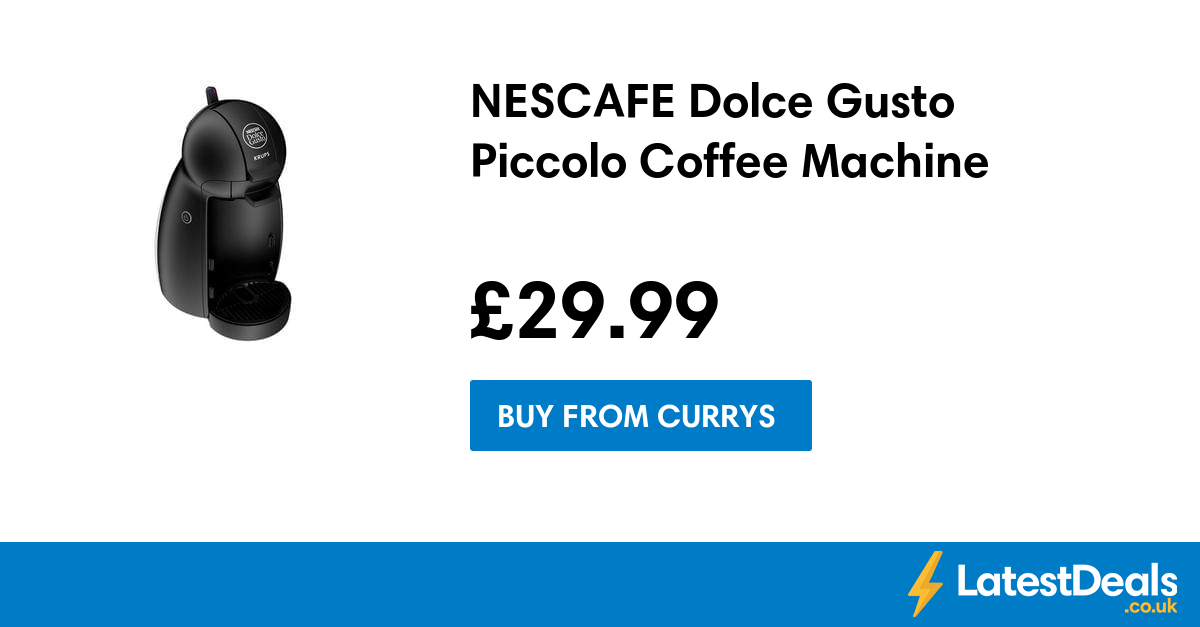 NESCAFE Dolce Gusto Piccolo Coffee Machine, ?29.99 at Currys PC World LatestDeals.co.uk