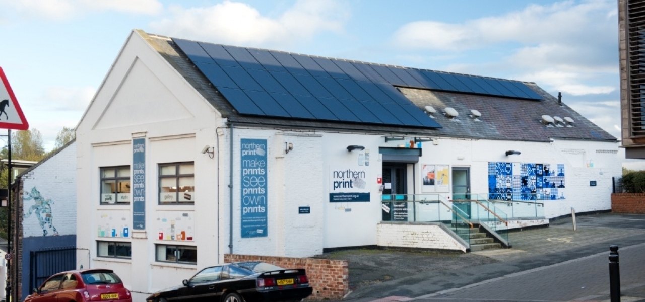 Exterior photograph of Northern Print building