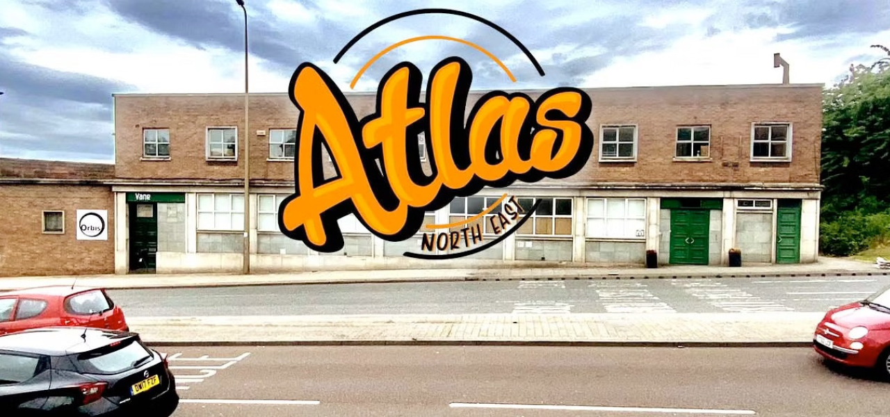 Atlas North East building viewed from the road outside
