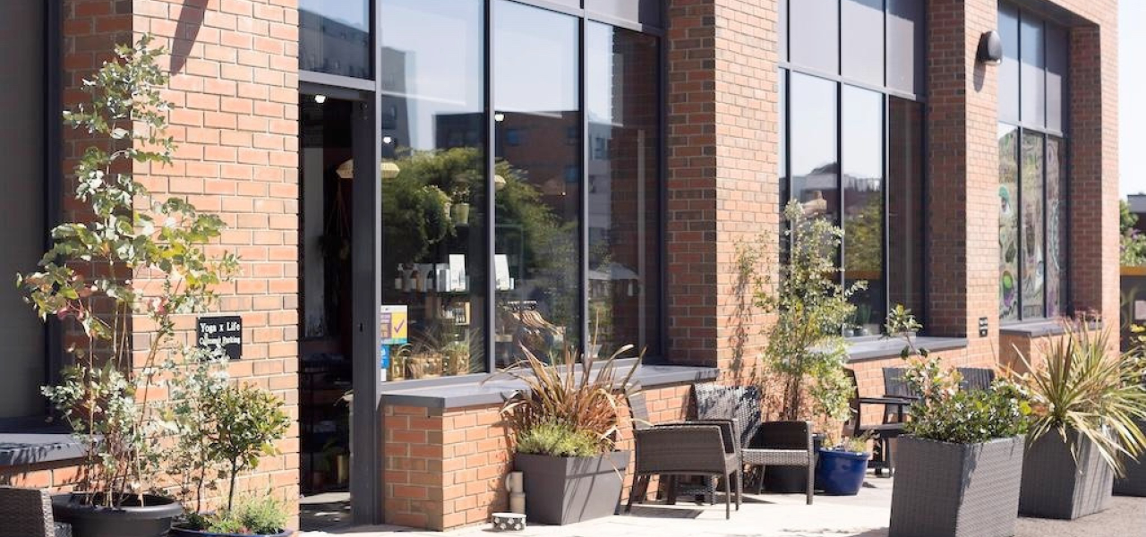 Yoga X Life Exterior of building in the sun