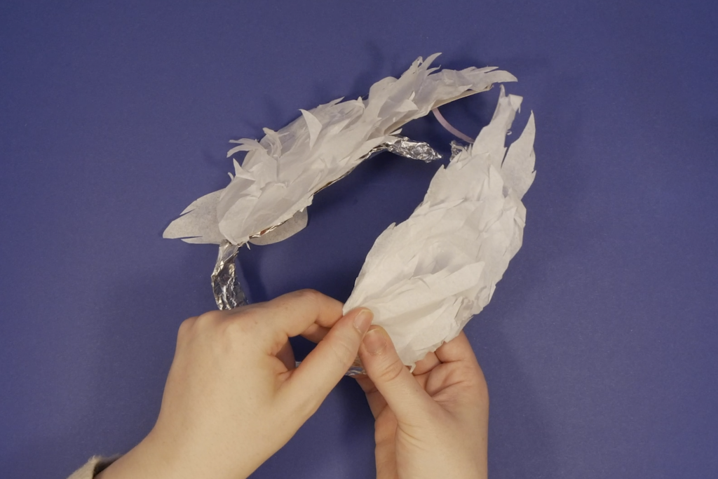 Make a serene swan headdress