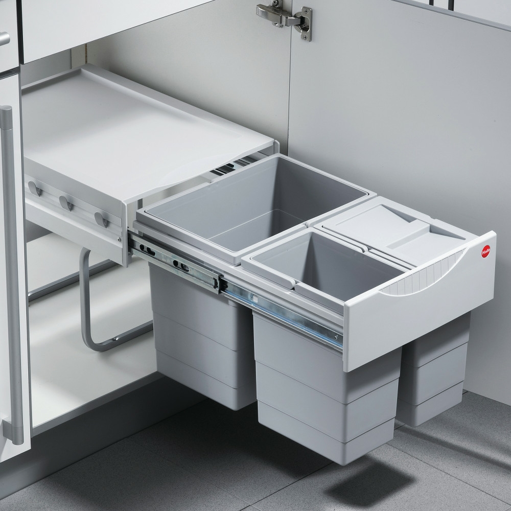 Hailo Space Saving Tandem 40 Waste Bin, 36 Litre Capacity