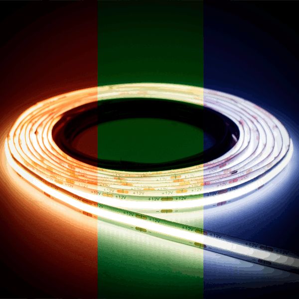 RGB Colour Changing COB Flexible LED Strip 5m Reel