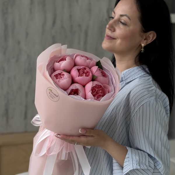 Зефирный букет из 7 пинов Салмон