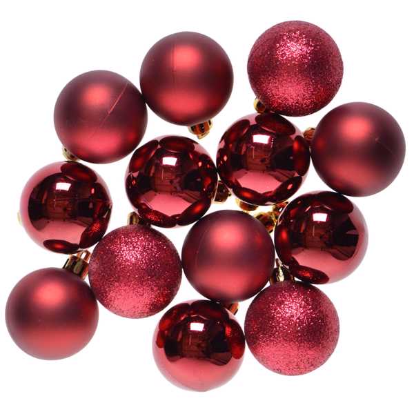 Новогодние шарики 13 шт. Красные