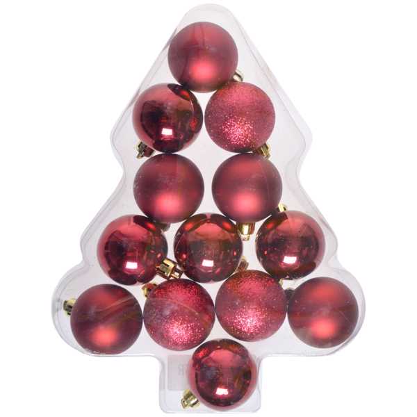 Новогодние шарики 13 шт. Красные