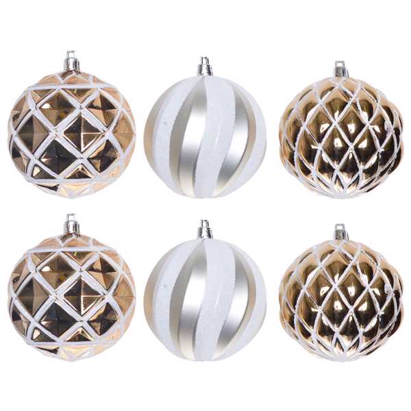 Новогодние Украшения 10 шт. Золото-серебро