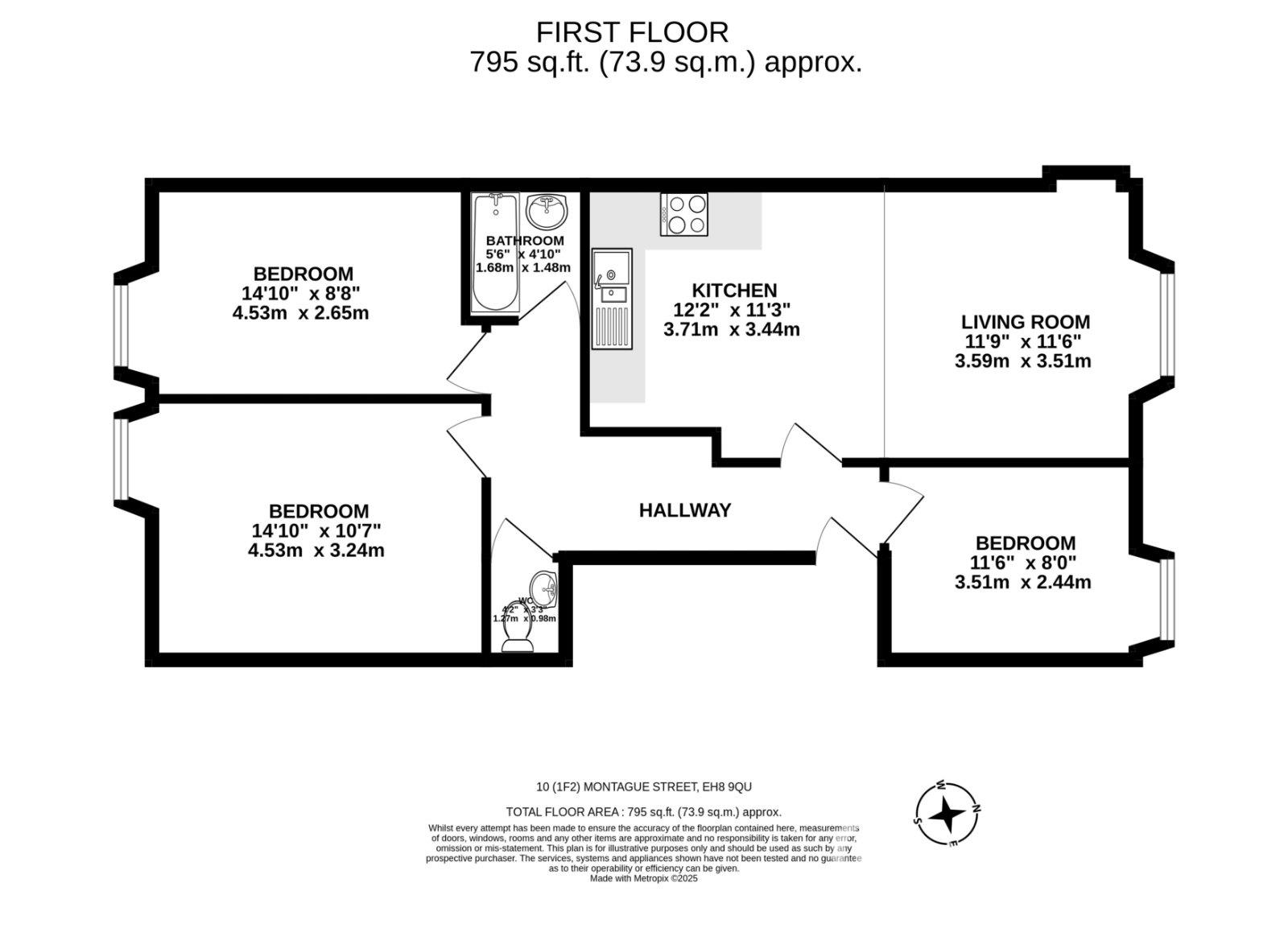 Property to rent in (1f2) Montague Street, Edinburgh, EH8