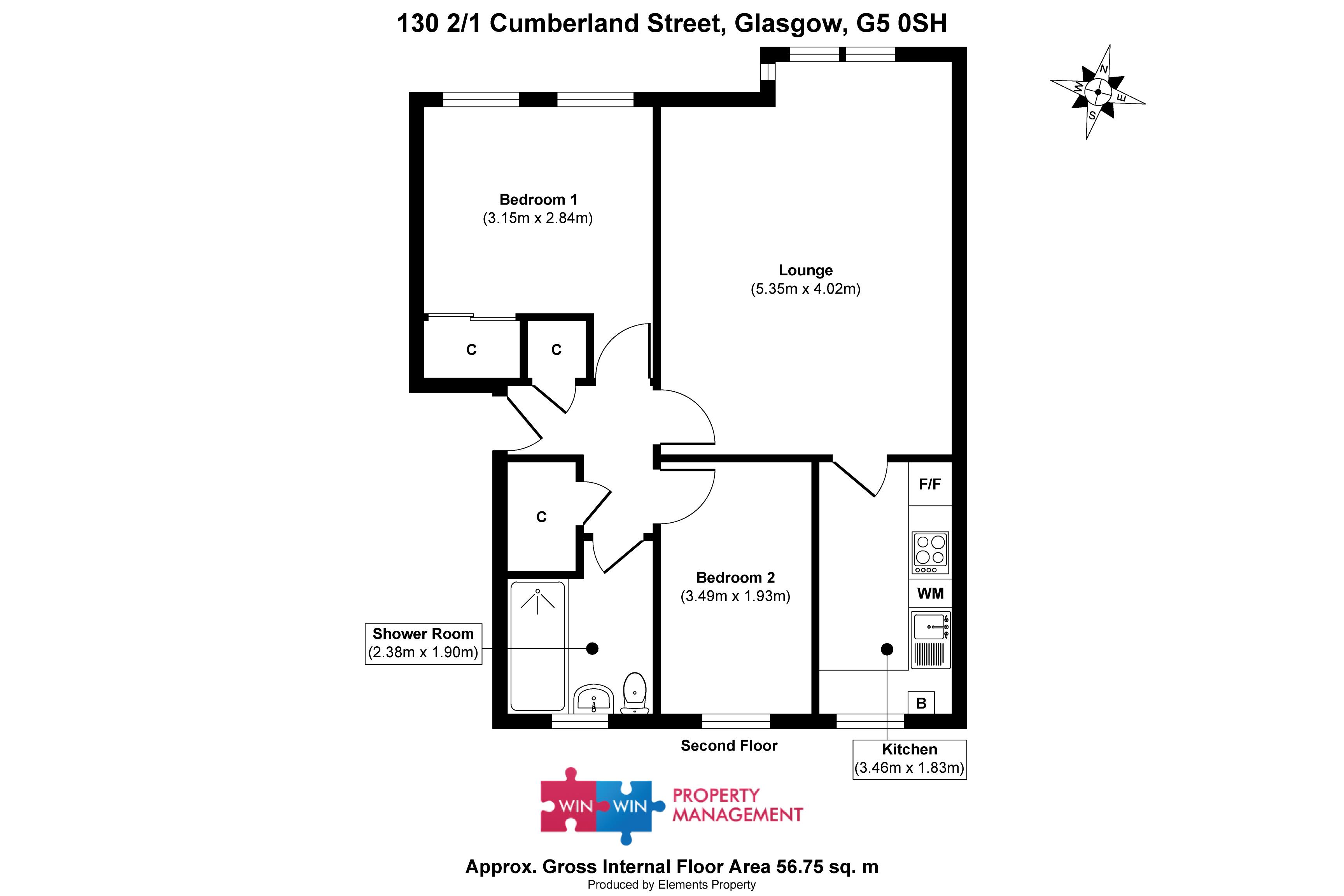 Property to rent in 130 2/2, Cumberland Street, Glasgow, G5 0SH