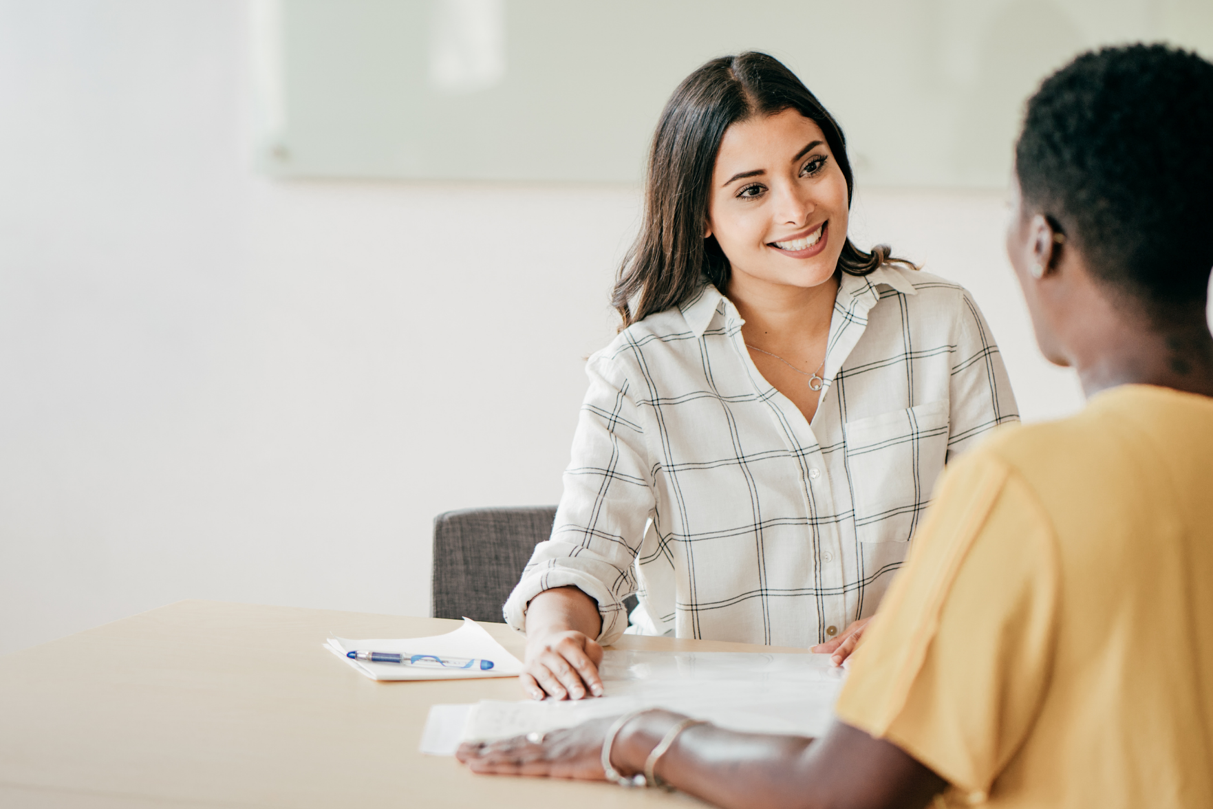 Woman conducting oral exam