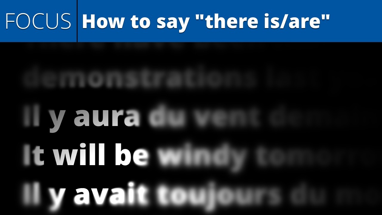 How to say "there is/are" (lesson focus)