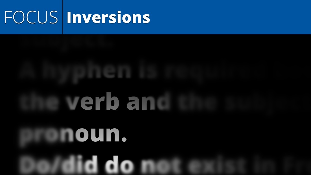Inversions (lesson focus)