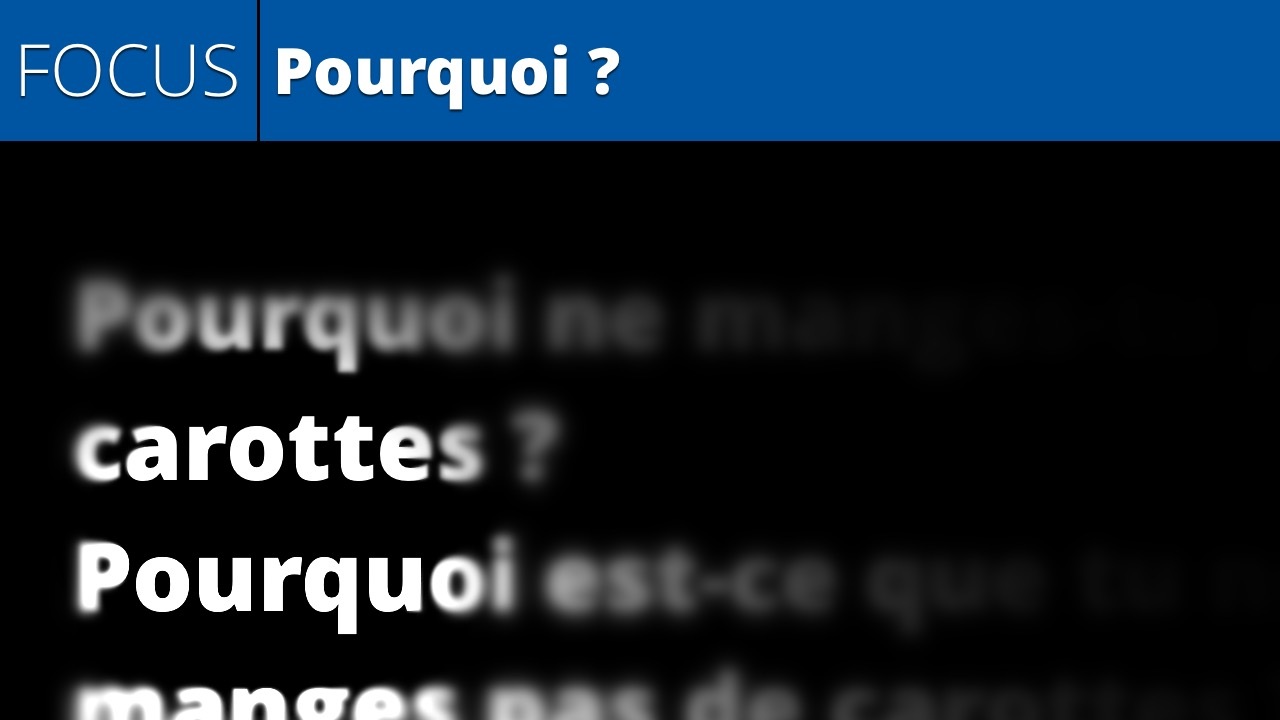 Pourquoi ? (lesson focus)