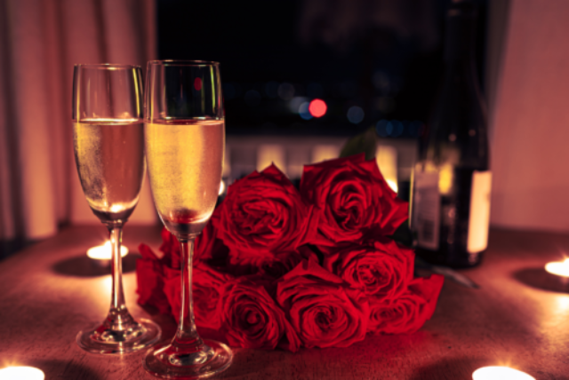 Roses and champagne