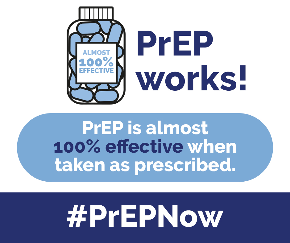 PrEP is almost 100% effective when taken as prescribed
