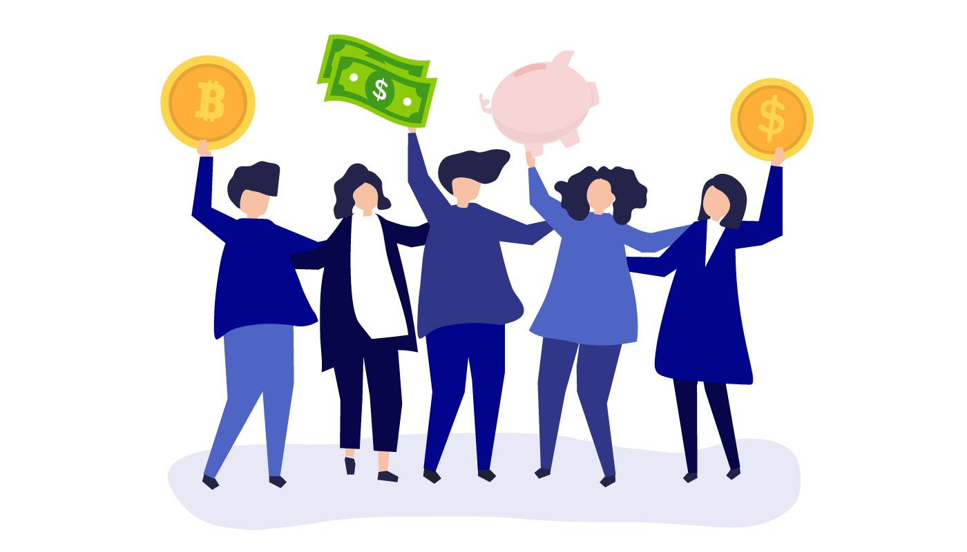 Donations model in vector Donation monetization design