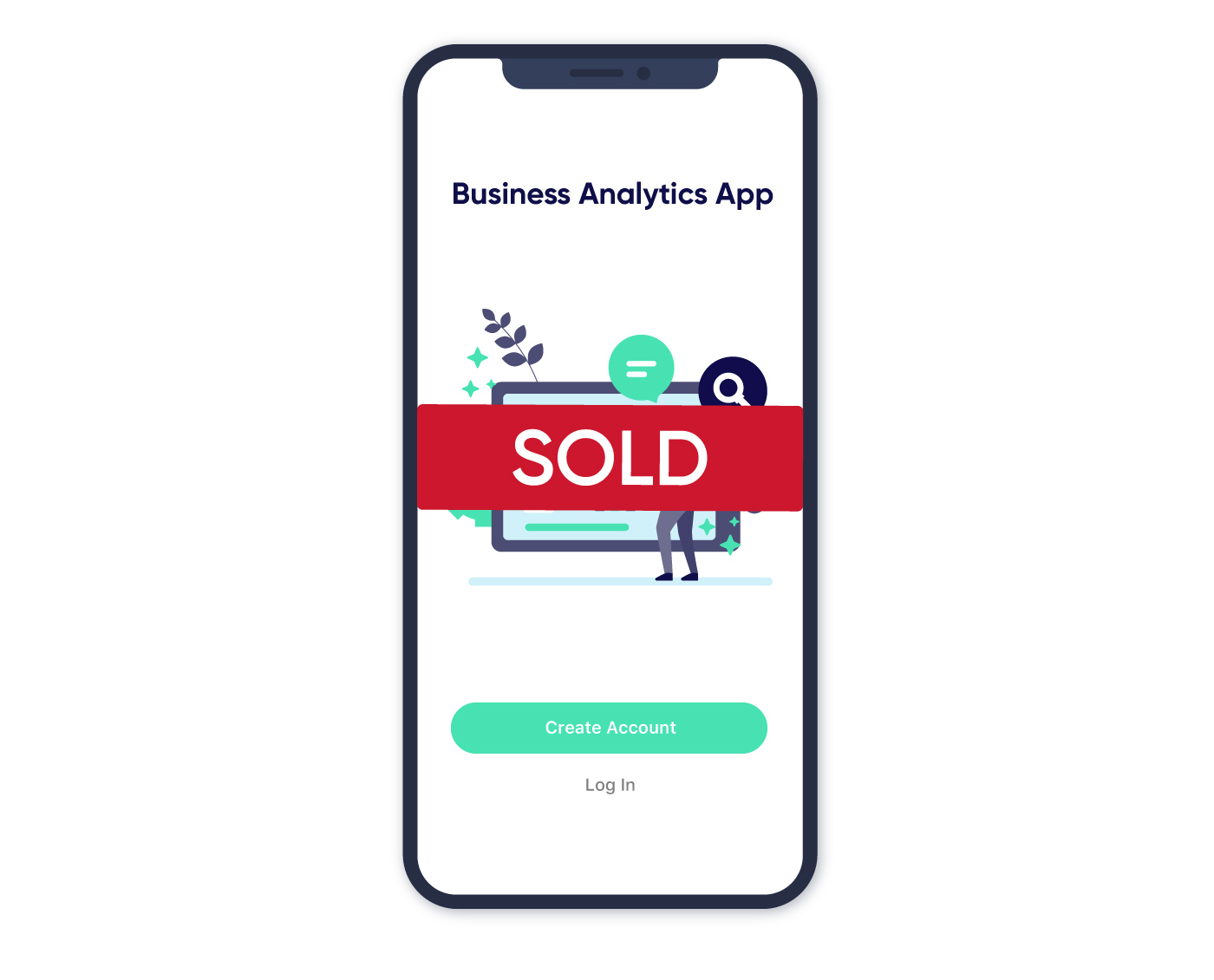 App for sale in vector Application for sale drawing