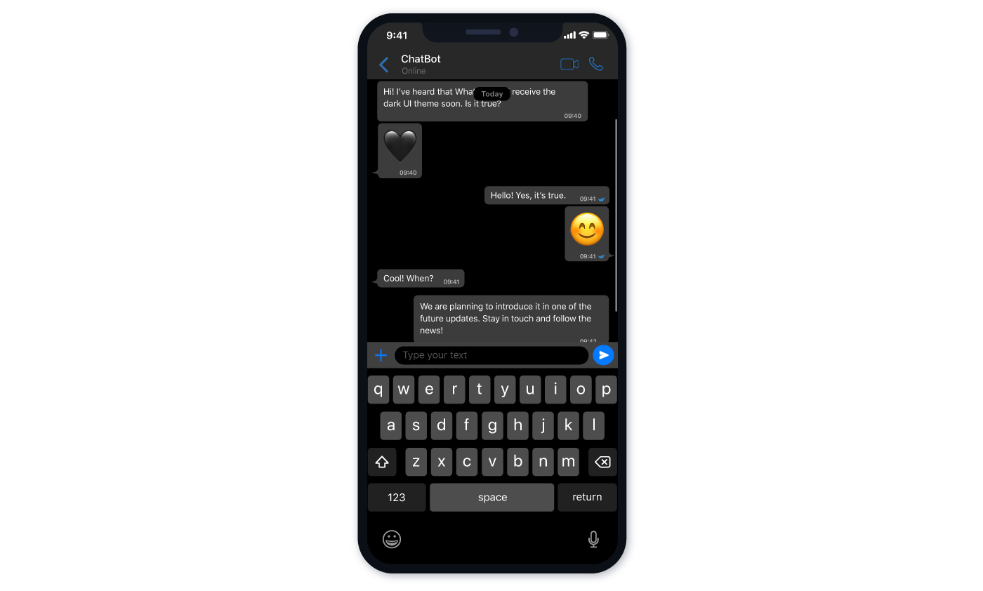 Chat design on a mobile device Message window interface on a mobile phone