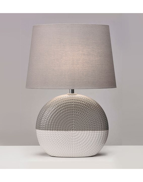 grey ceramic table lamp