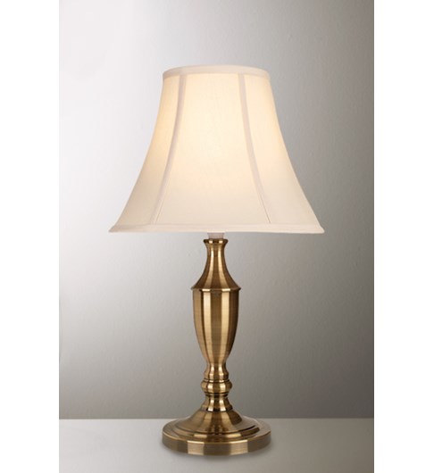 Vienna Candlestick Small Table Lamp Antique Brass Traditional Table Lamp