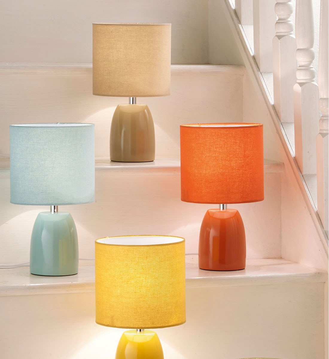 Opal Table Lamp Aqua Blue Ceramic Pastel Bedside Lamp