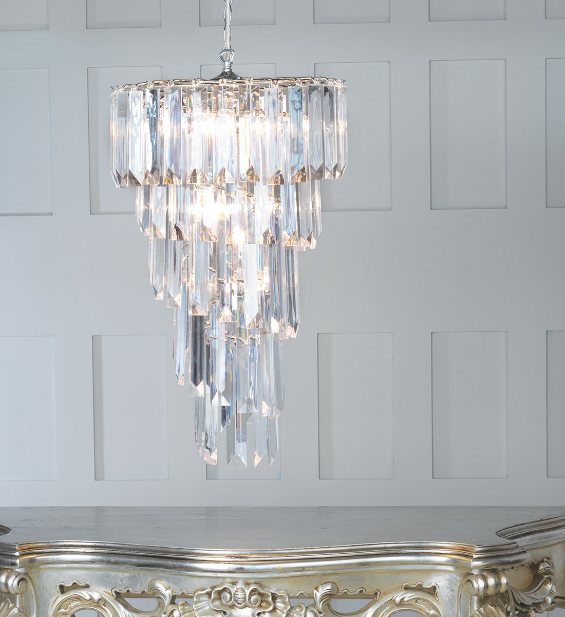 Latham Acrylic Ceiling Fitting Large Chandelier Electrical Fitting
