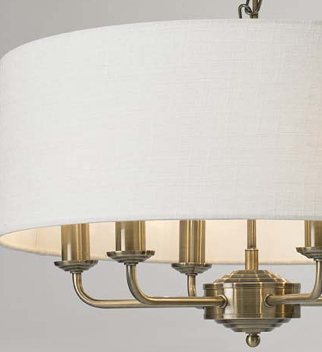 Grantham 6 Light Ceiling Fitting Antique Brass Multi Light Fitting