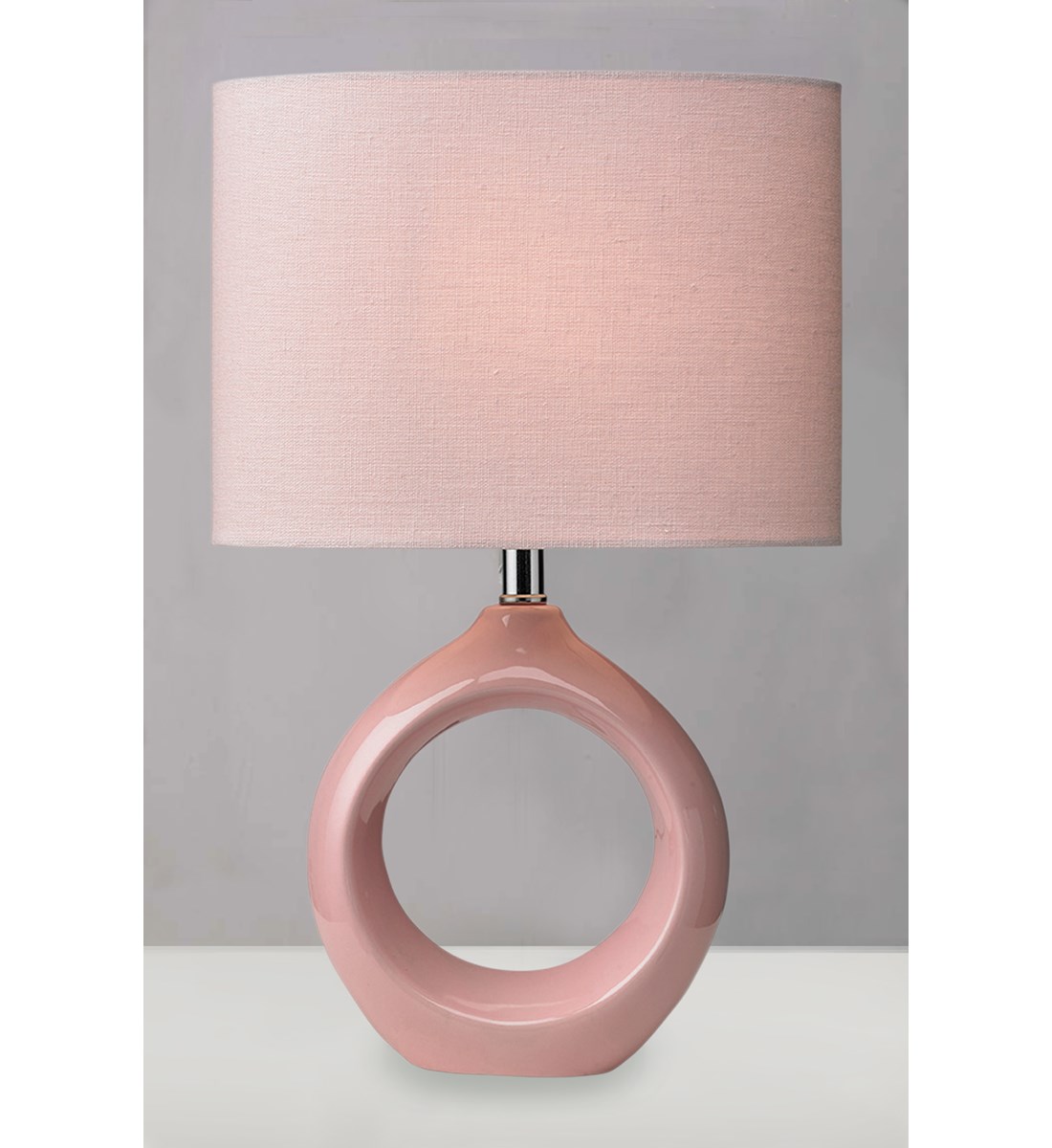 Isla Table Lamp Blush Pink Ceramic Soft Table Lamp