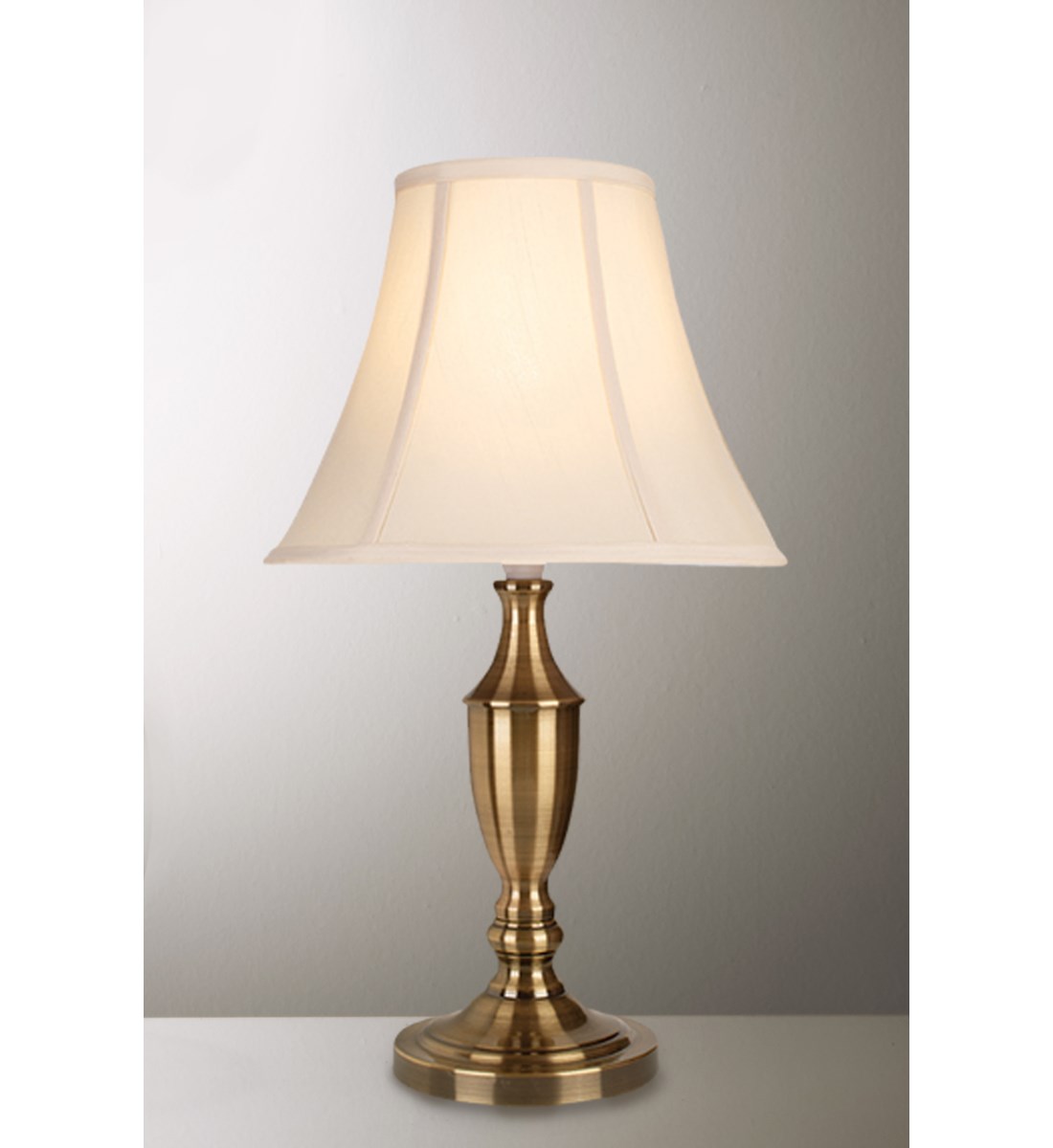 Vienna Candlestick Small Table Lamp Antique Brass Traditional Table