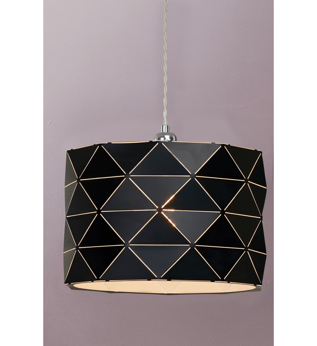 Shadow Pendant Shade Black Geometric Metal Ceiling Shade