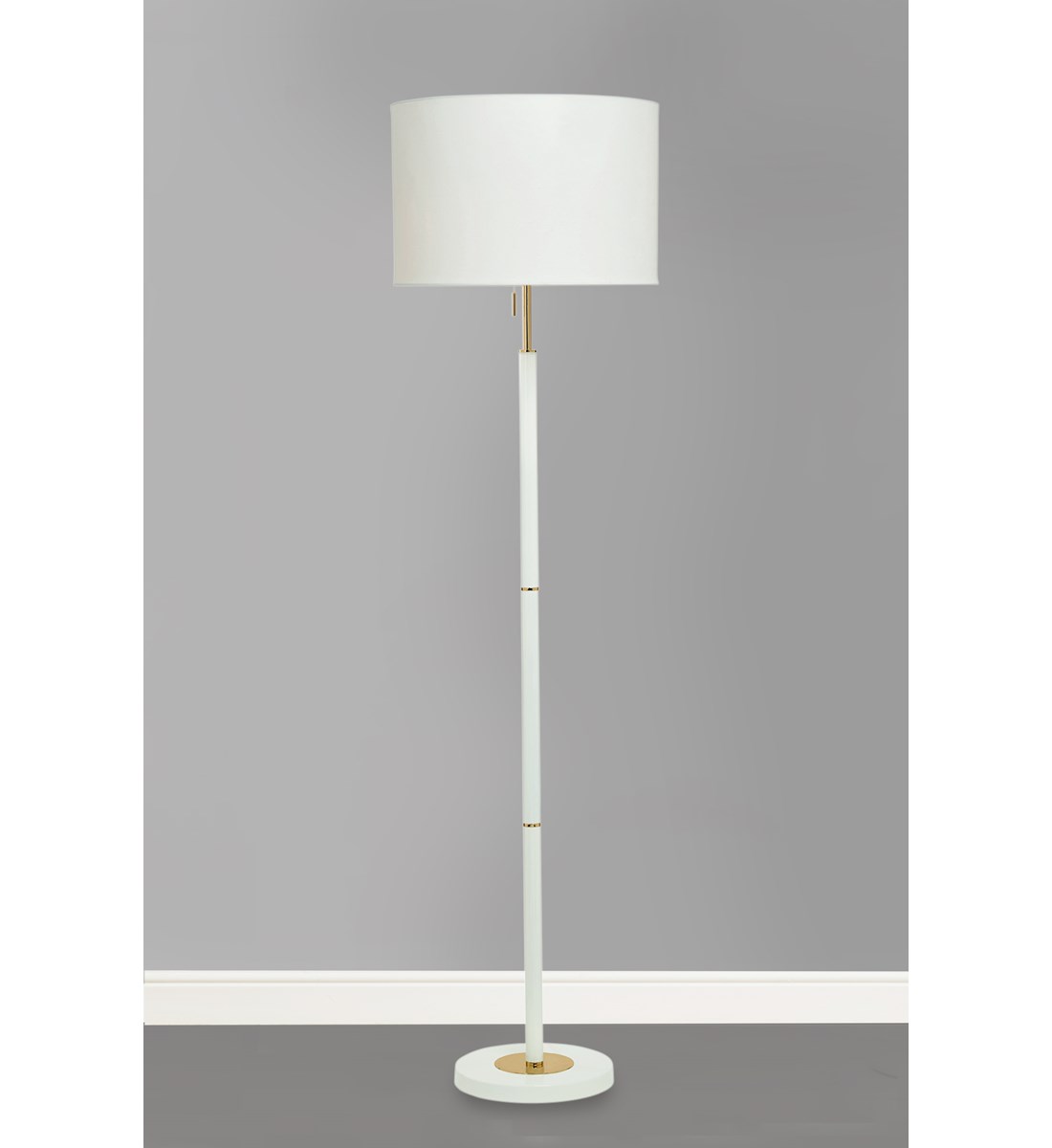 Madaline Floor Lamp Ivory Gold Contemporary Metal Floor Lamp