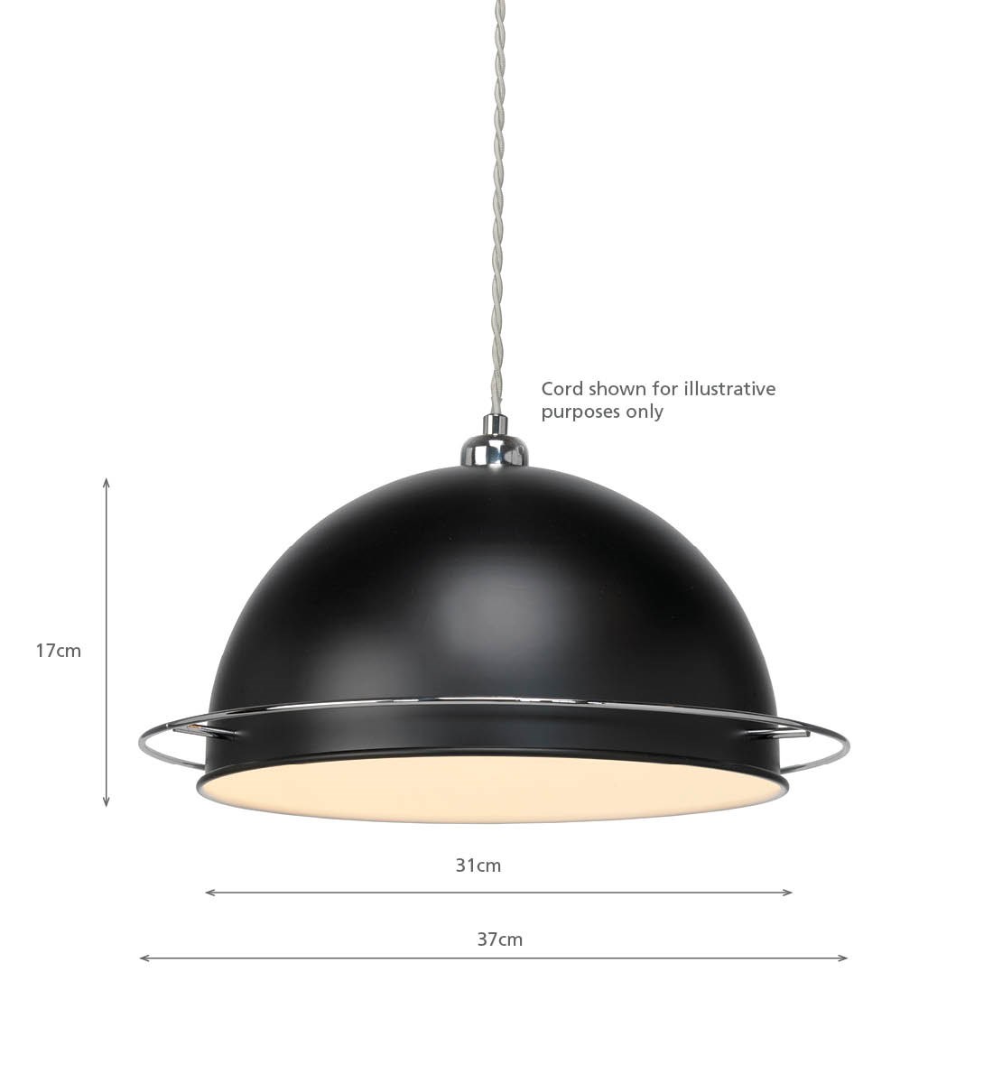 Bauhaus Pendant Shade Black Metal Ceiling Shade