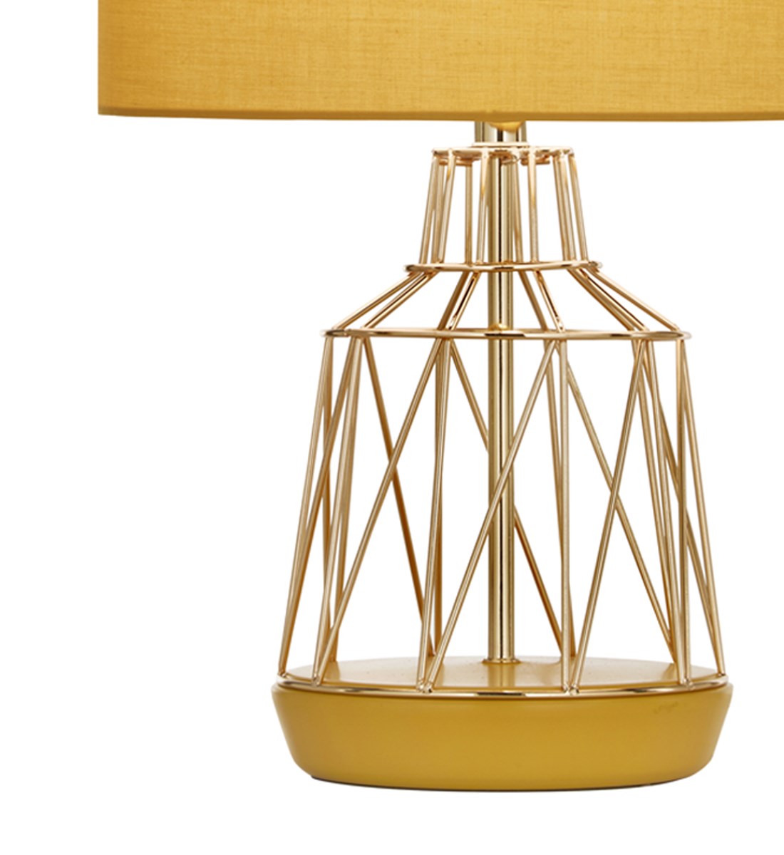 Macaron Table Lamp Ochre Gold Wire Table Lamp