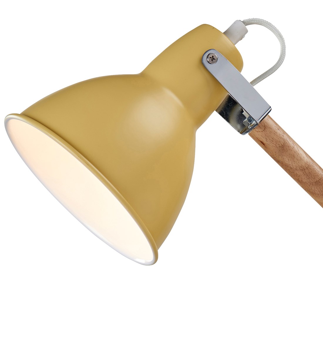 Drake Desk Lamp - Yellow | Wooden Desk Lamp