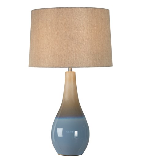 Opal Table Lamp Aqua Blue Ceramic Pastel Bedside Lamp