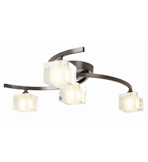 Ice 4 Light Ceiling Fitting - Pewter
