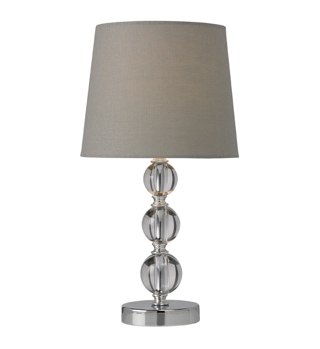 Orby Table Lamp Grey Acrylic & Chrome Table Lamp