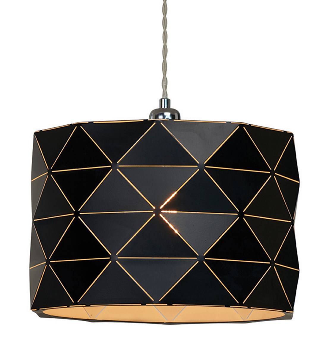 Shadow Pendant Shade Black Geometric Metal Ceiling Shade