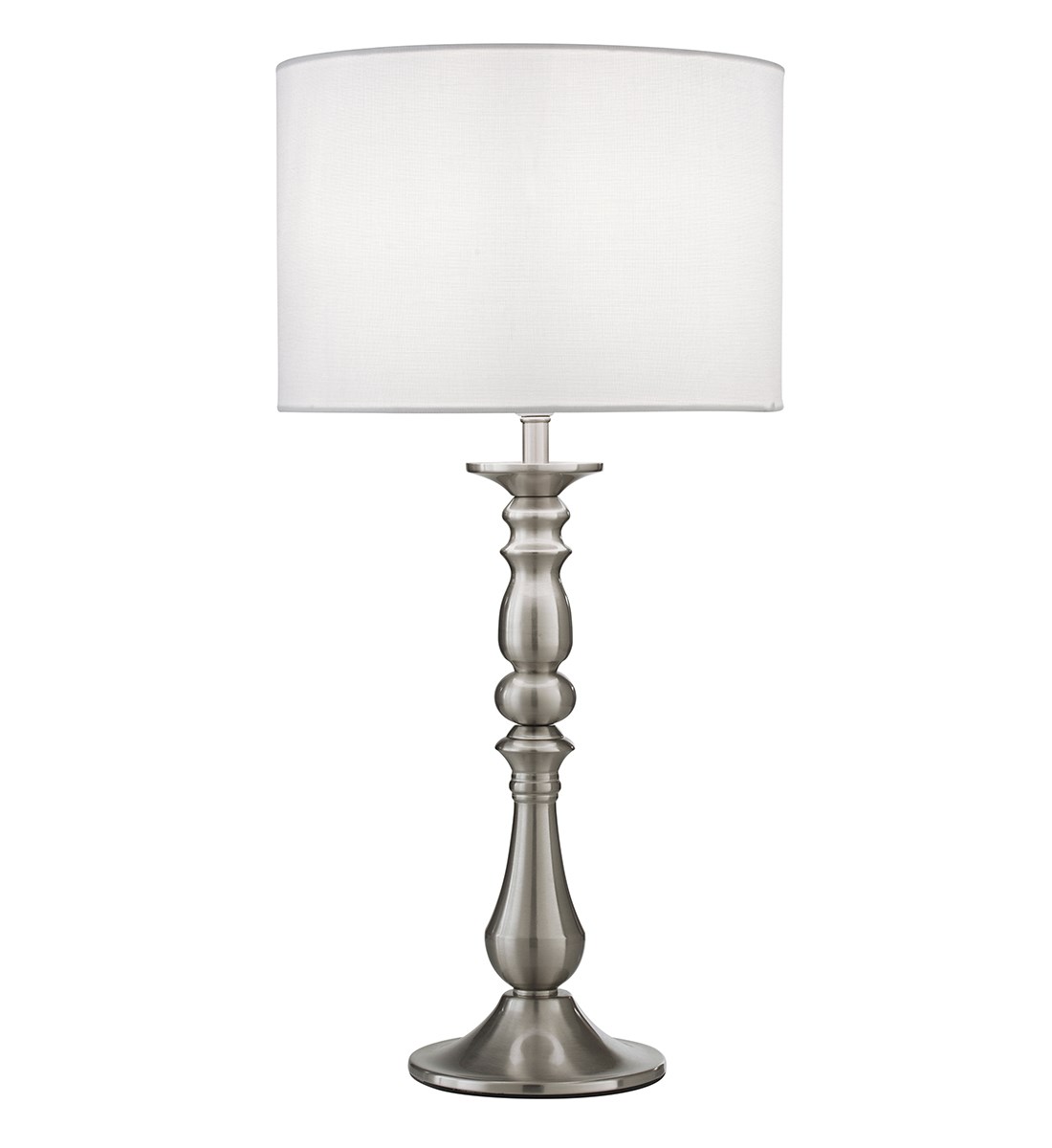 Georgie Table Lamp Satin Nickel Candlestick Style Table Lamp