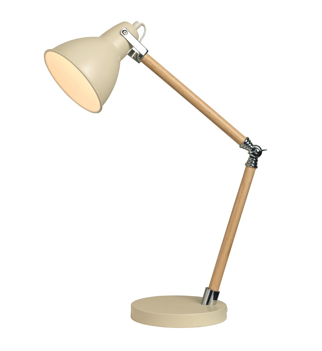 Drake Desk Lamp - Cream | Wooden Desk Lamp