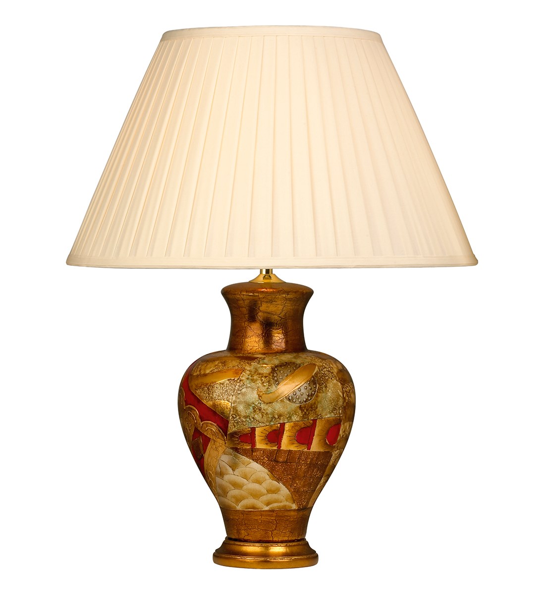 Java Table Lamp Base - Medium | Red Traditional Lamp Base