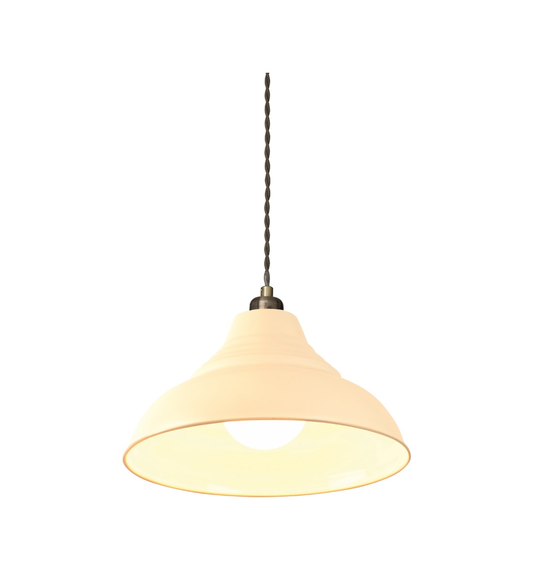 Vintage Pendant Shade Cream Metal Ceiling Shade